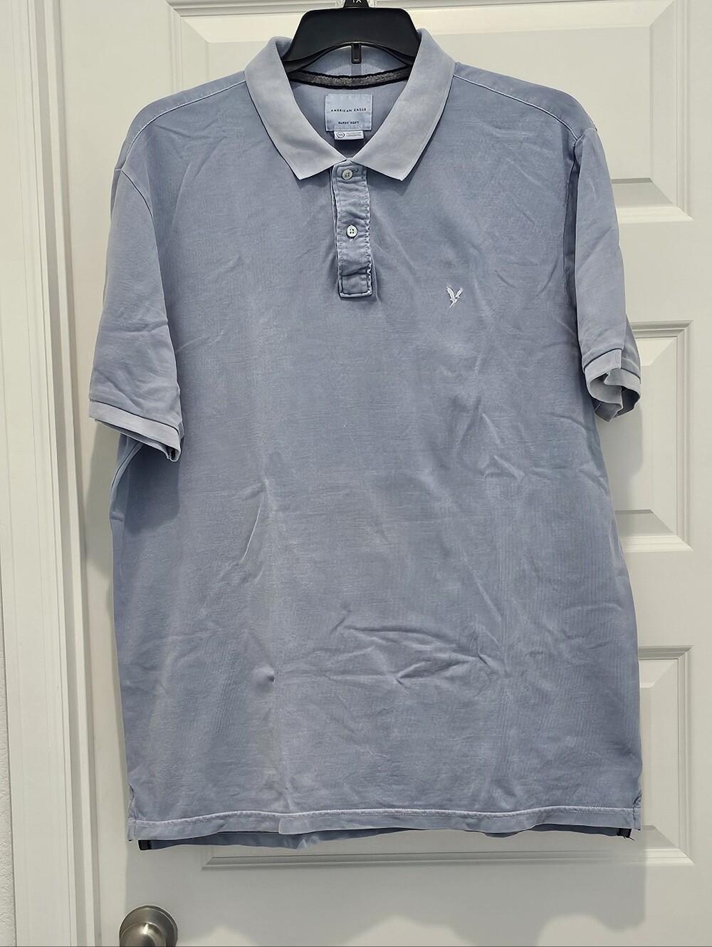 American Eagle Men's XXL Legend Super Soft Polo Shirt Blue